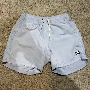 Vuori Light Gray Athletic Shorts